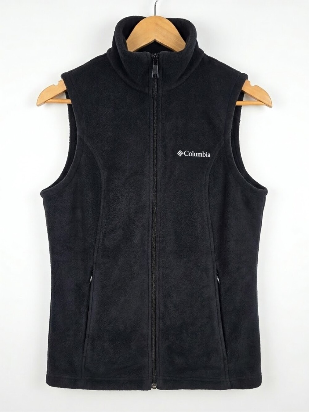 ​Columbia Black Benton Springs Fleece Zip-Up Vest Small NWOT